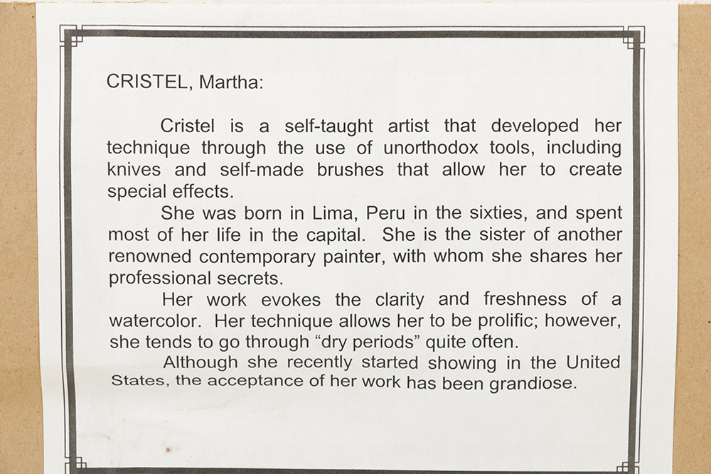 Martha Cristel Oil Painting on Canvas "Boats in Harbor"