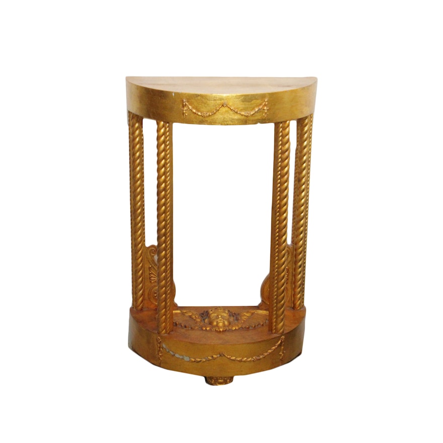 Gold Tone Accent Table by S.J. Richards