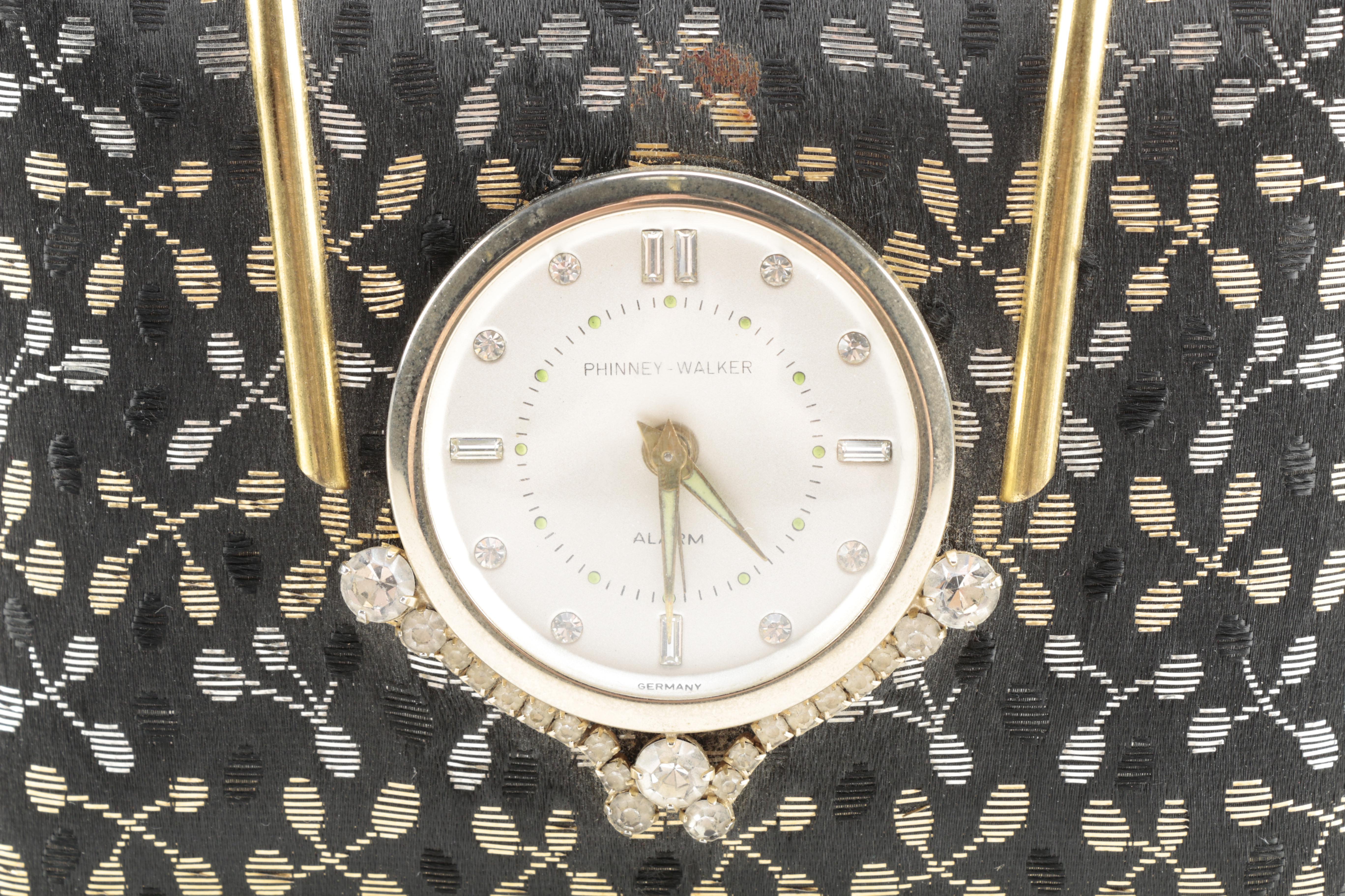 Travel Jewelry Box Clutch with Phinney-Walker Alarm Clock