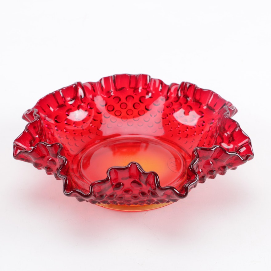 Fenton Hobnail Glass Bowl