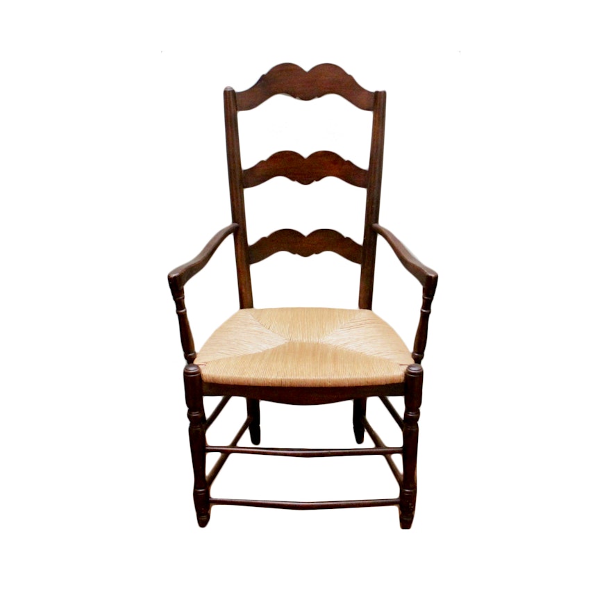 French Provincial Style Ladderback Armchair