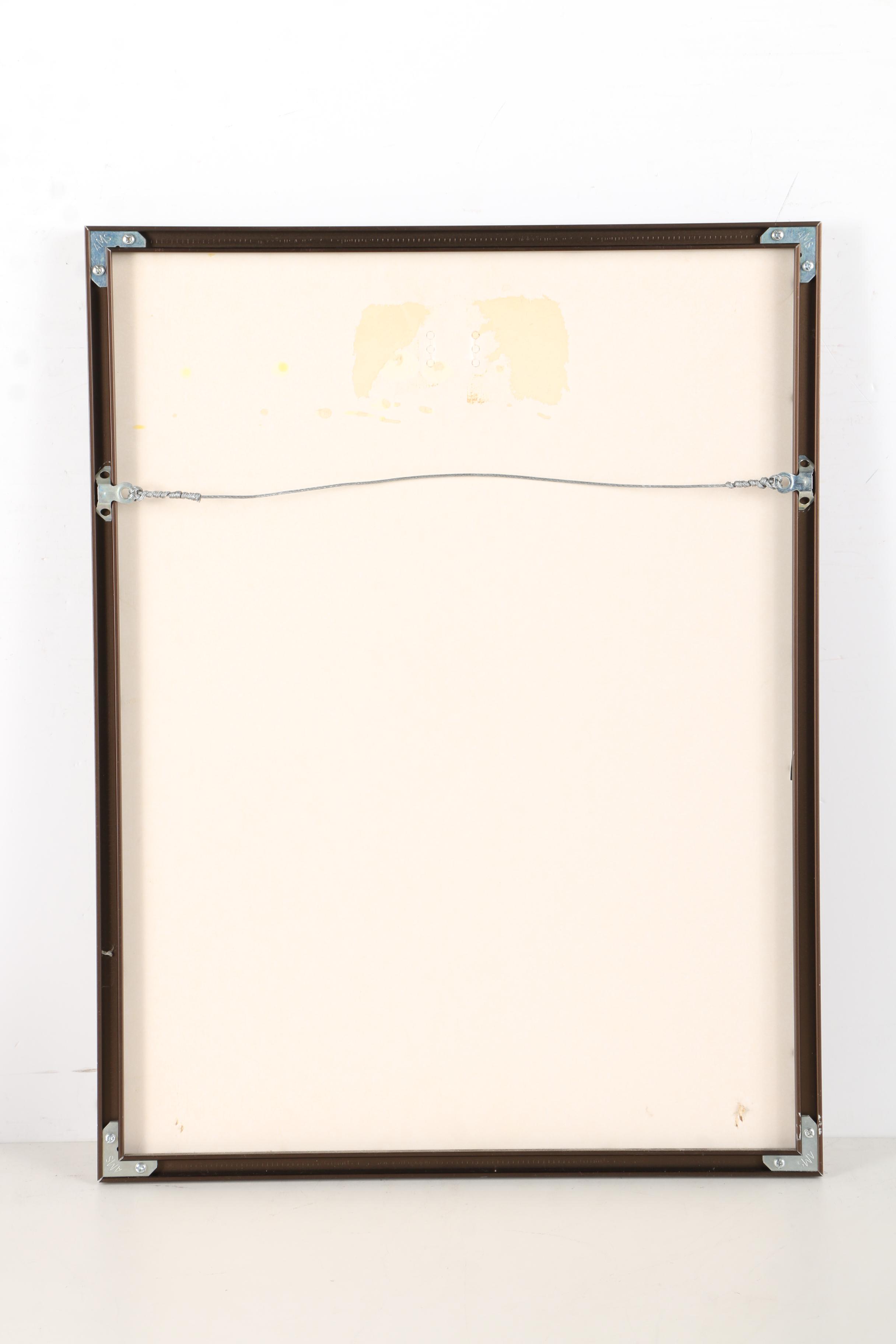 Mary Vickers Lithograph of a Woman in a Fur Collar