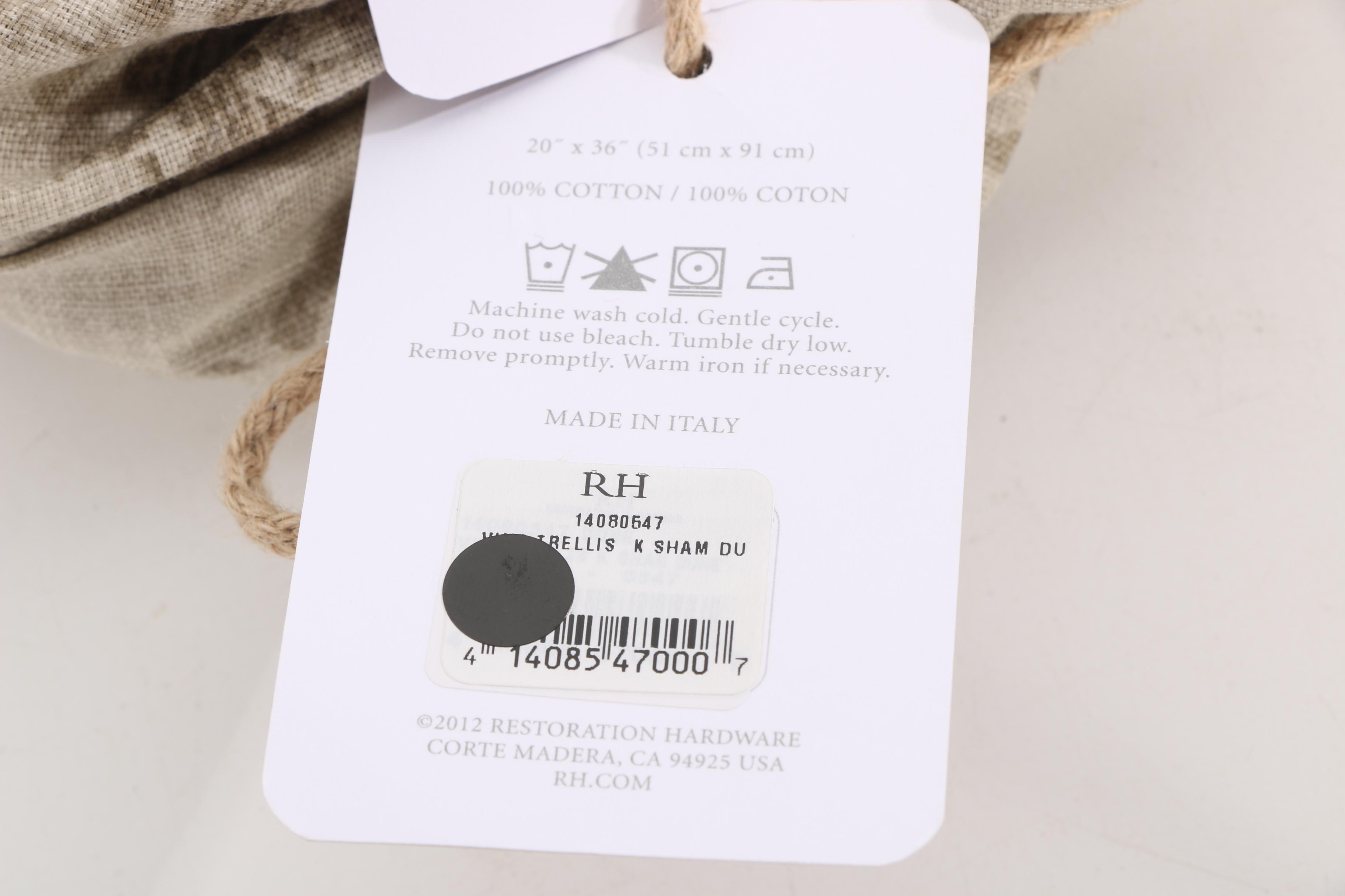 Collection of Restoration Hardware "Italian Vintage Trellis" Bedding