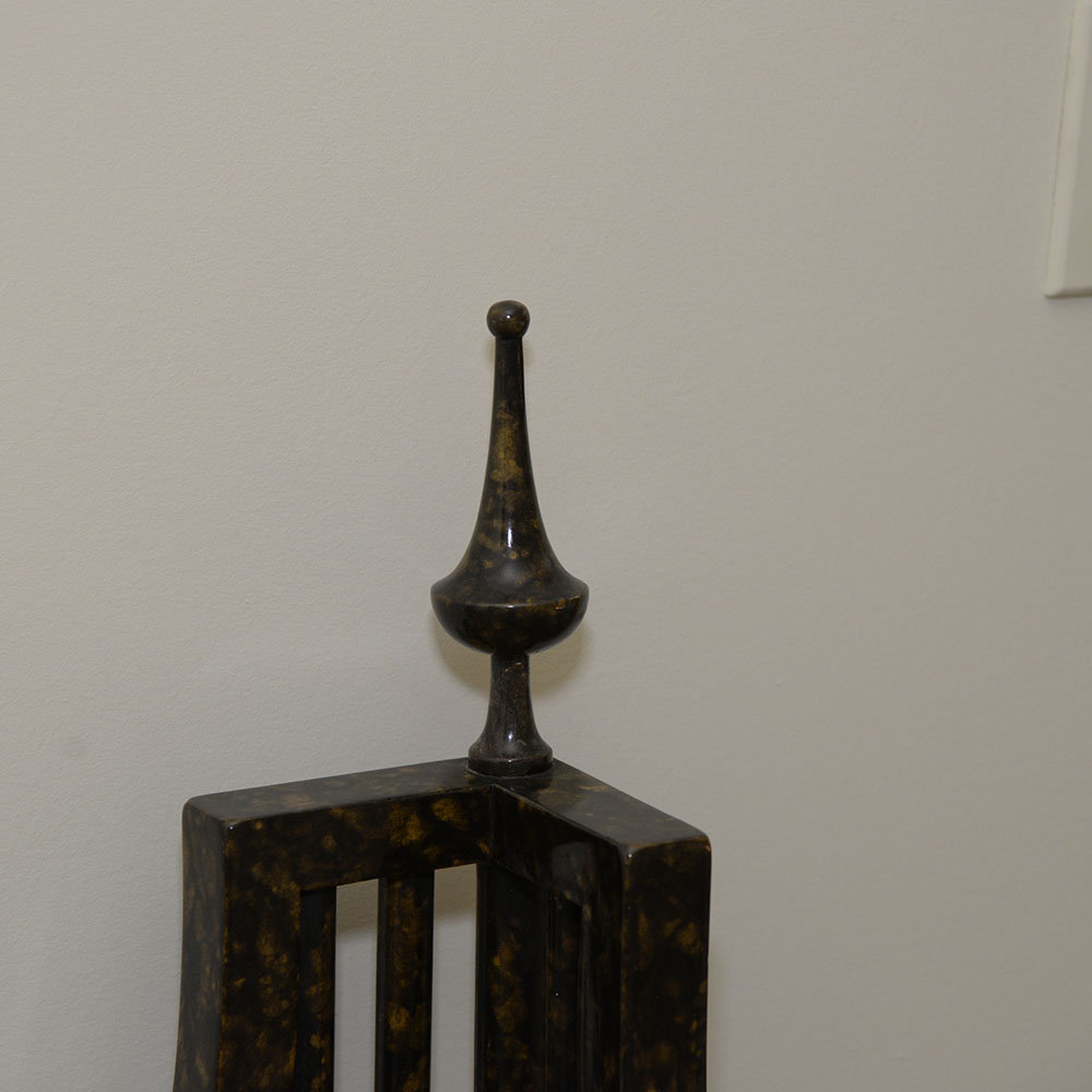 Faux Tortoise Wood Entryway Bench