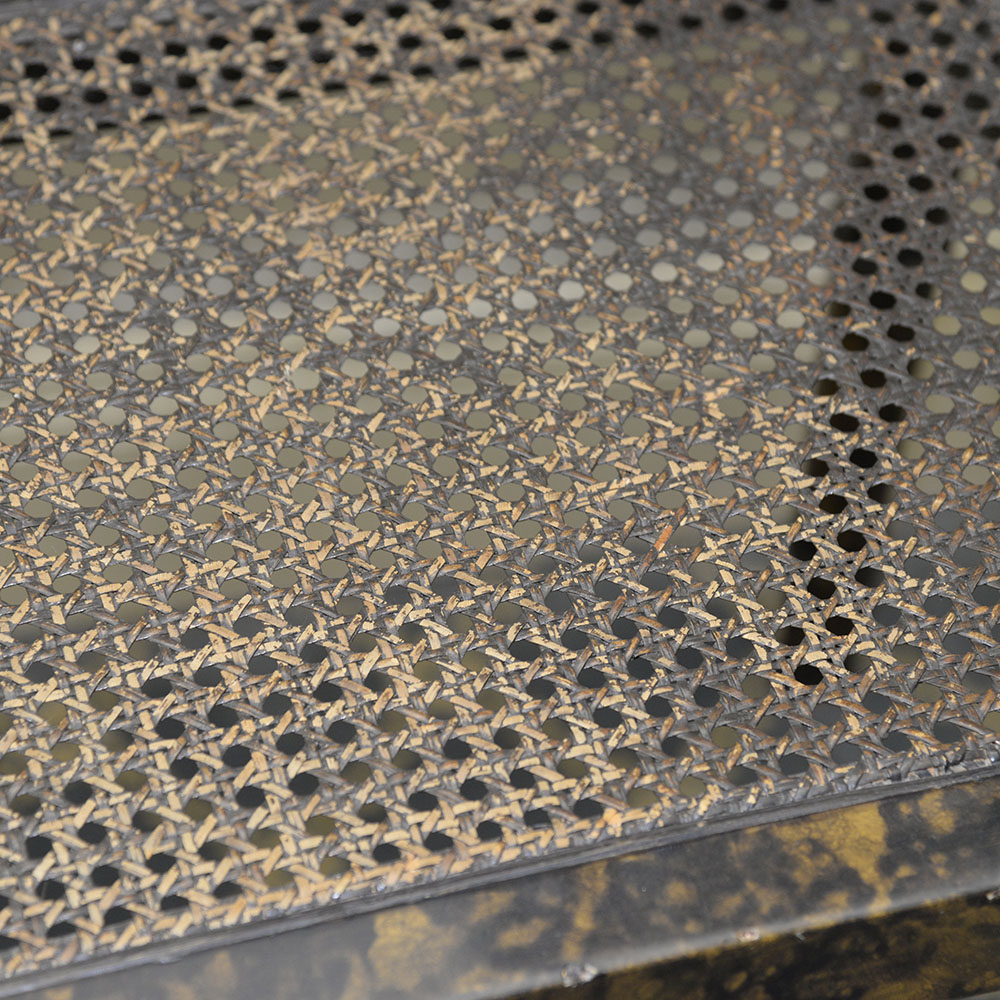 Faux Tortoise Wood Entryway Bench