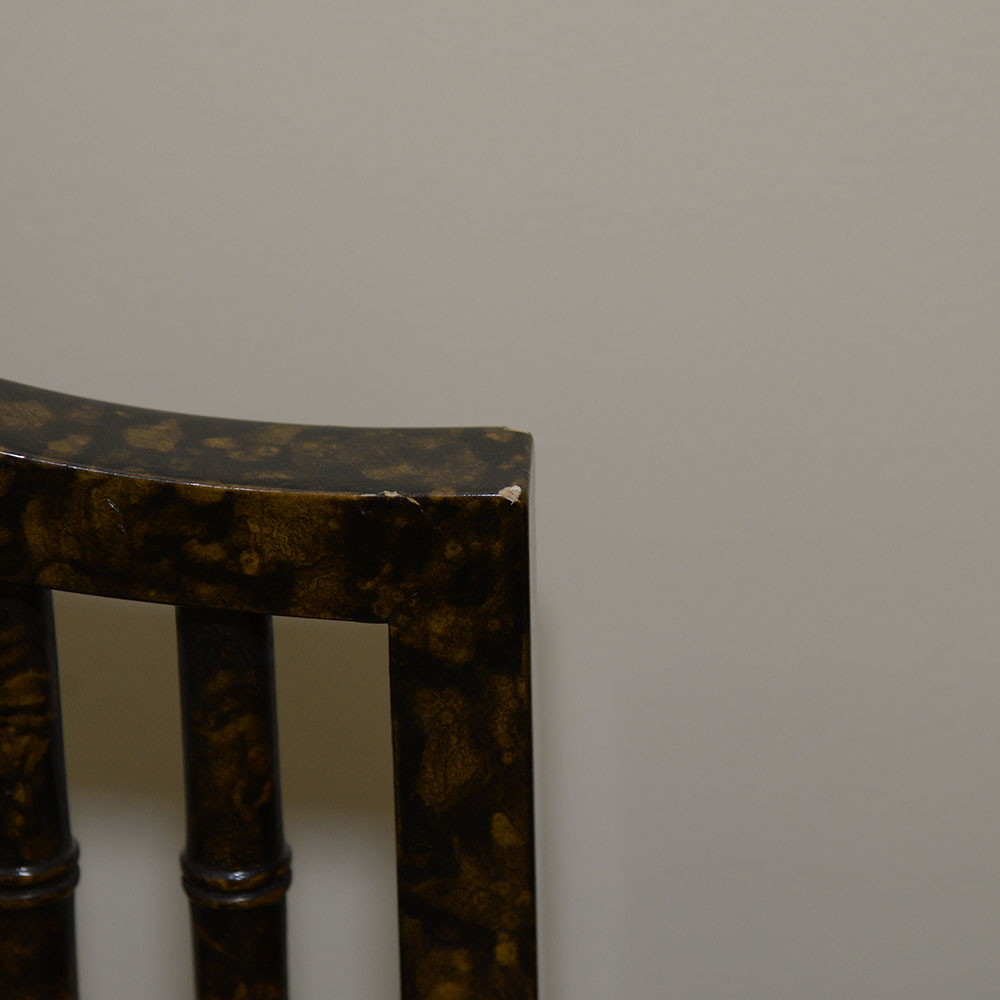 Faux Tortoise Wood Entryway Bench