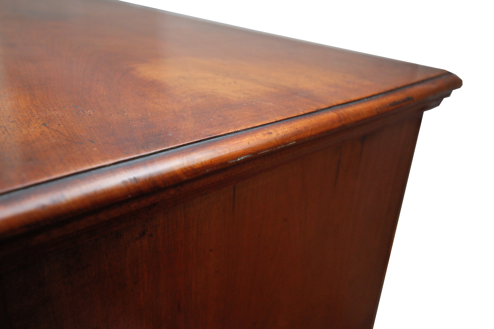 Antique English Burlwood and Mahogany Chest of Drawers, c. 1880