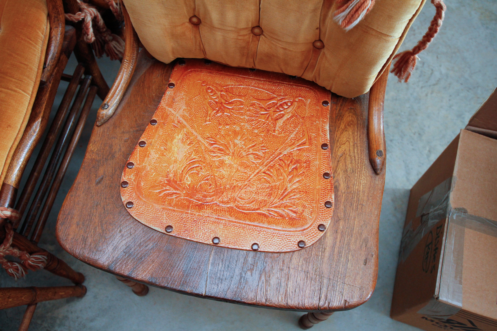 Vintage  Pressed Back Dining Chairs
