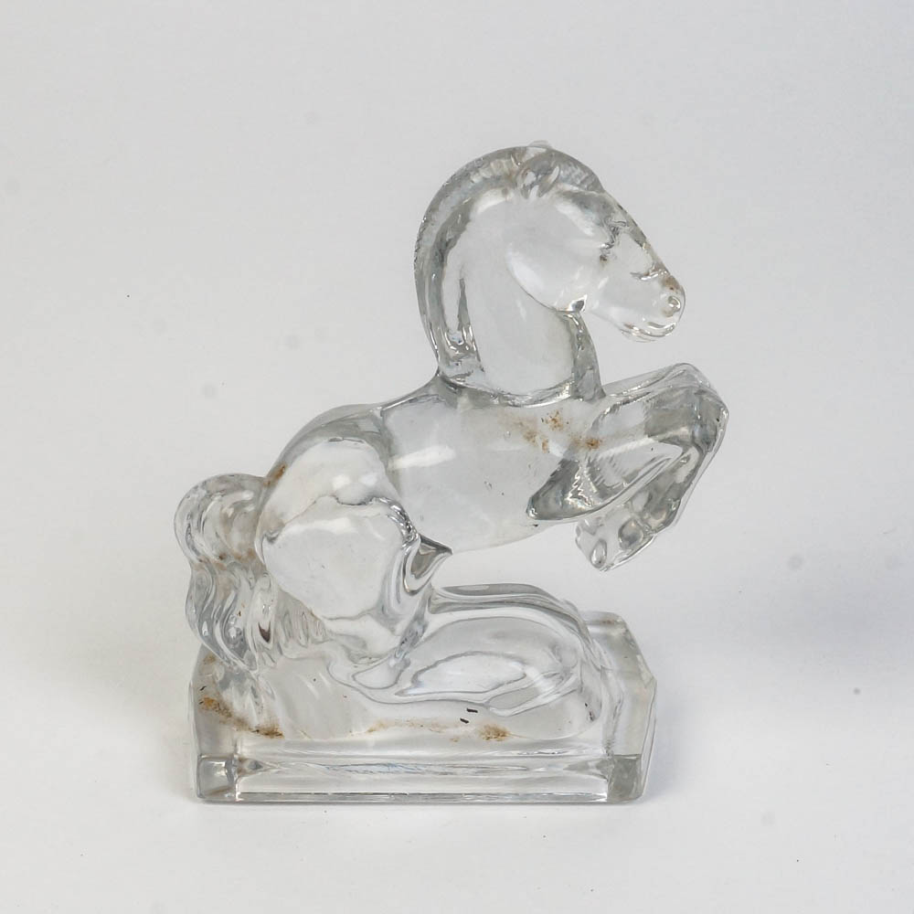 Heisey Style Glass Horse Figurines