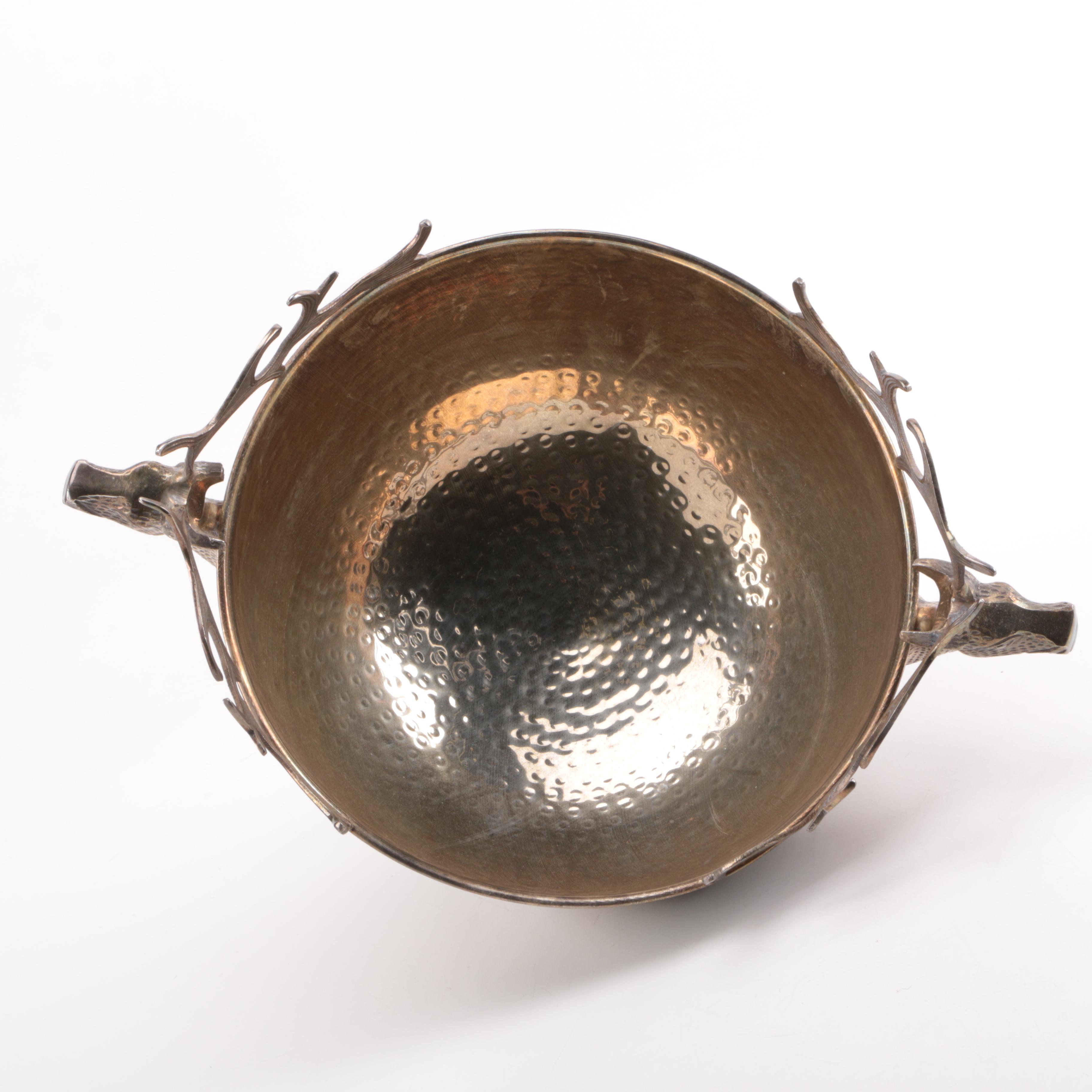 Andrea by Sadek Silver Plated Deer Centerpiece Bowl