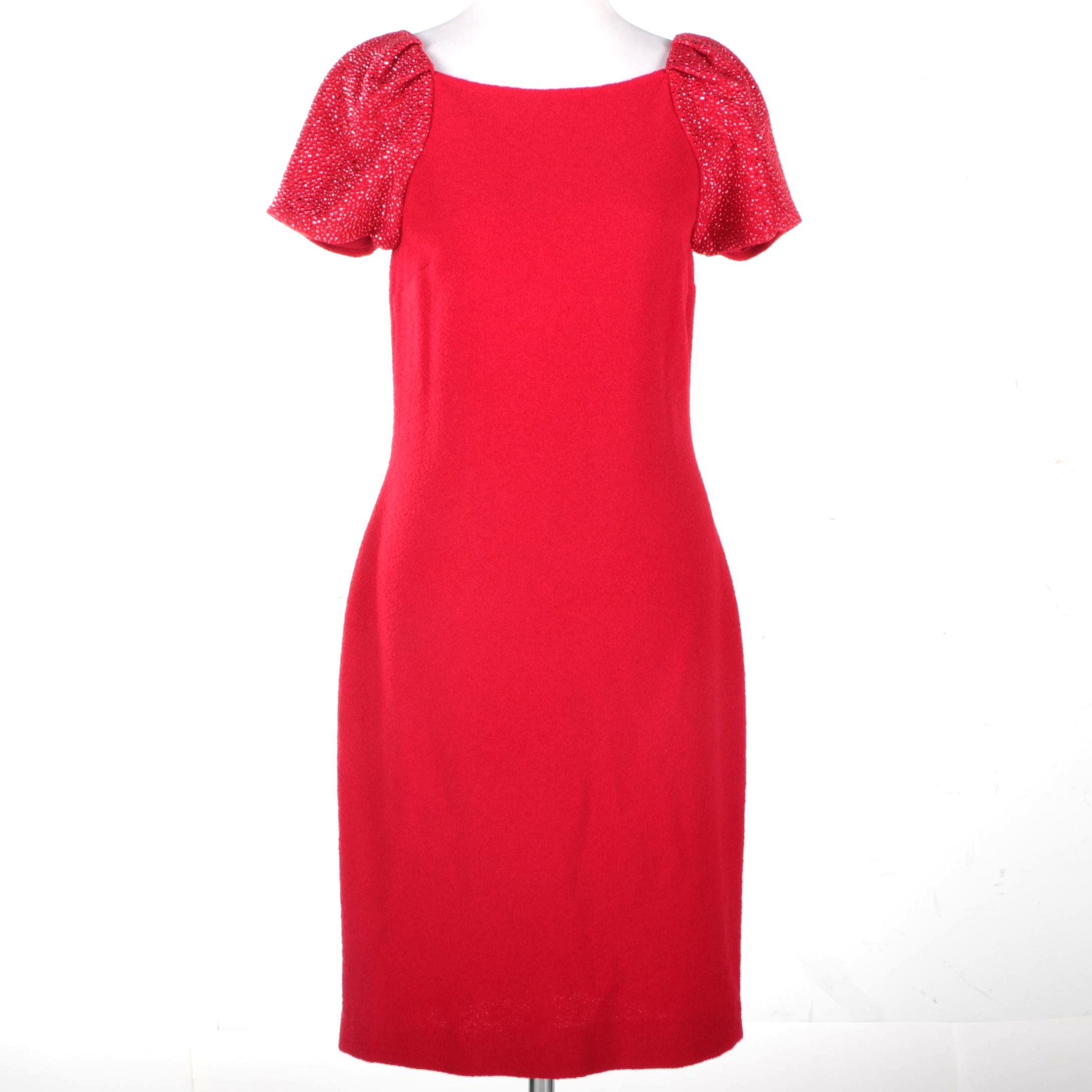 St John Red Cocktail Dress