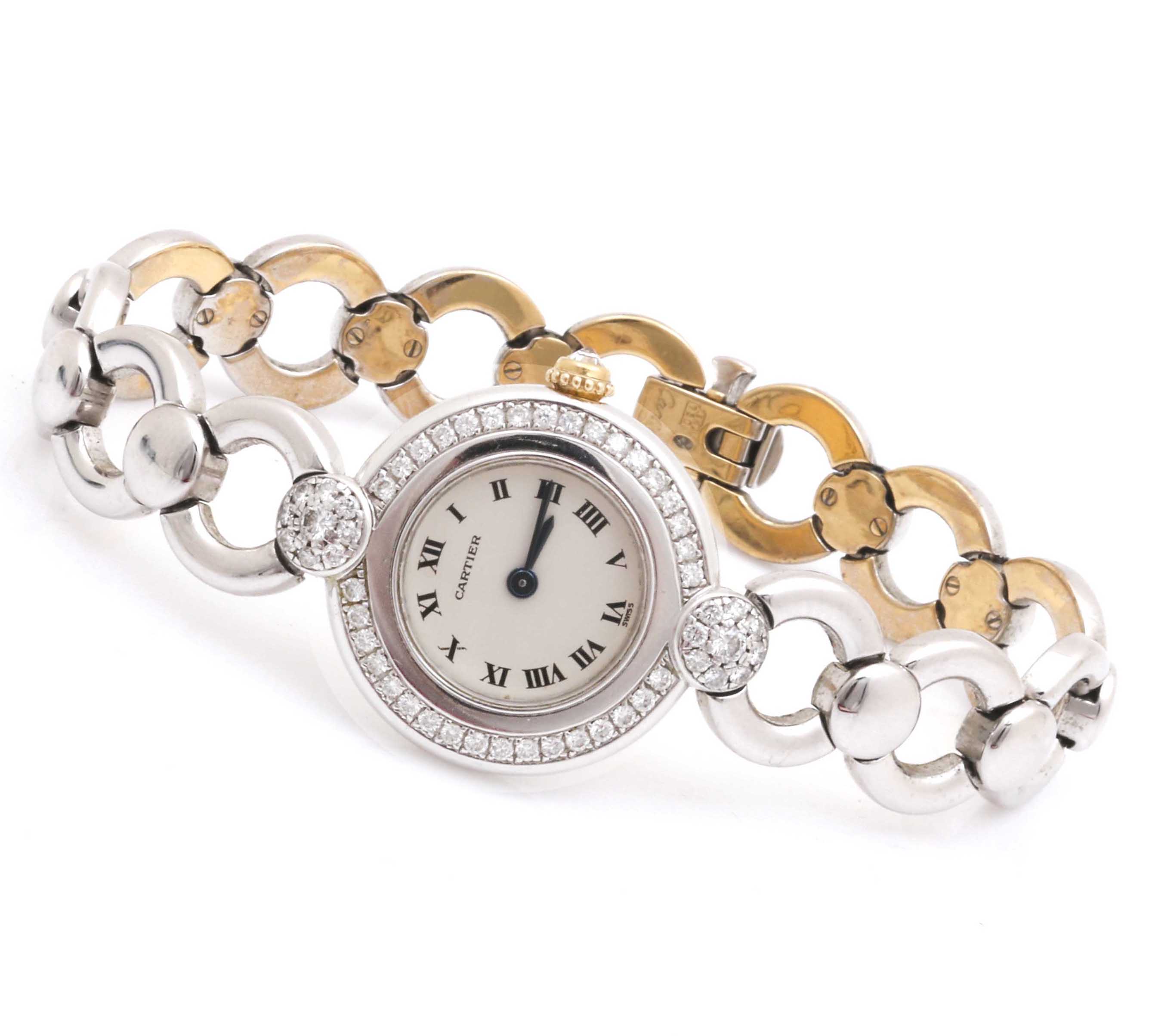 Cartier 18K Gold and 1.28 CTW Diamond Watch