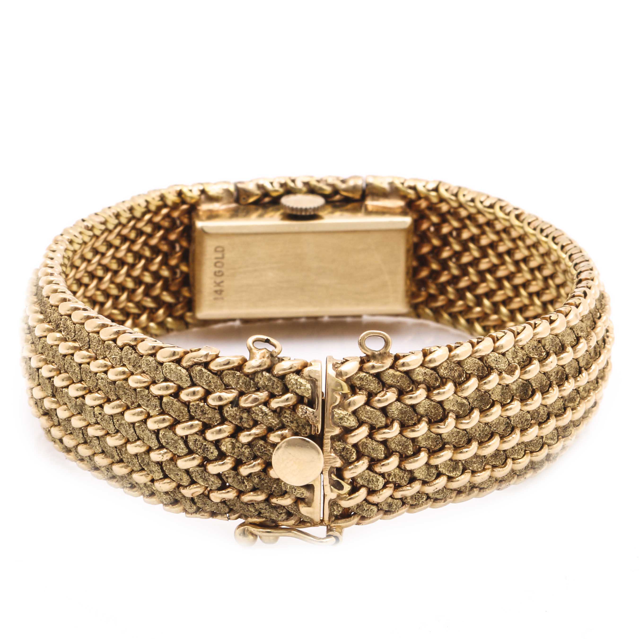 Eloga 14K Yellow Gold Bracelet With Covered Watch