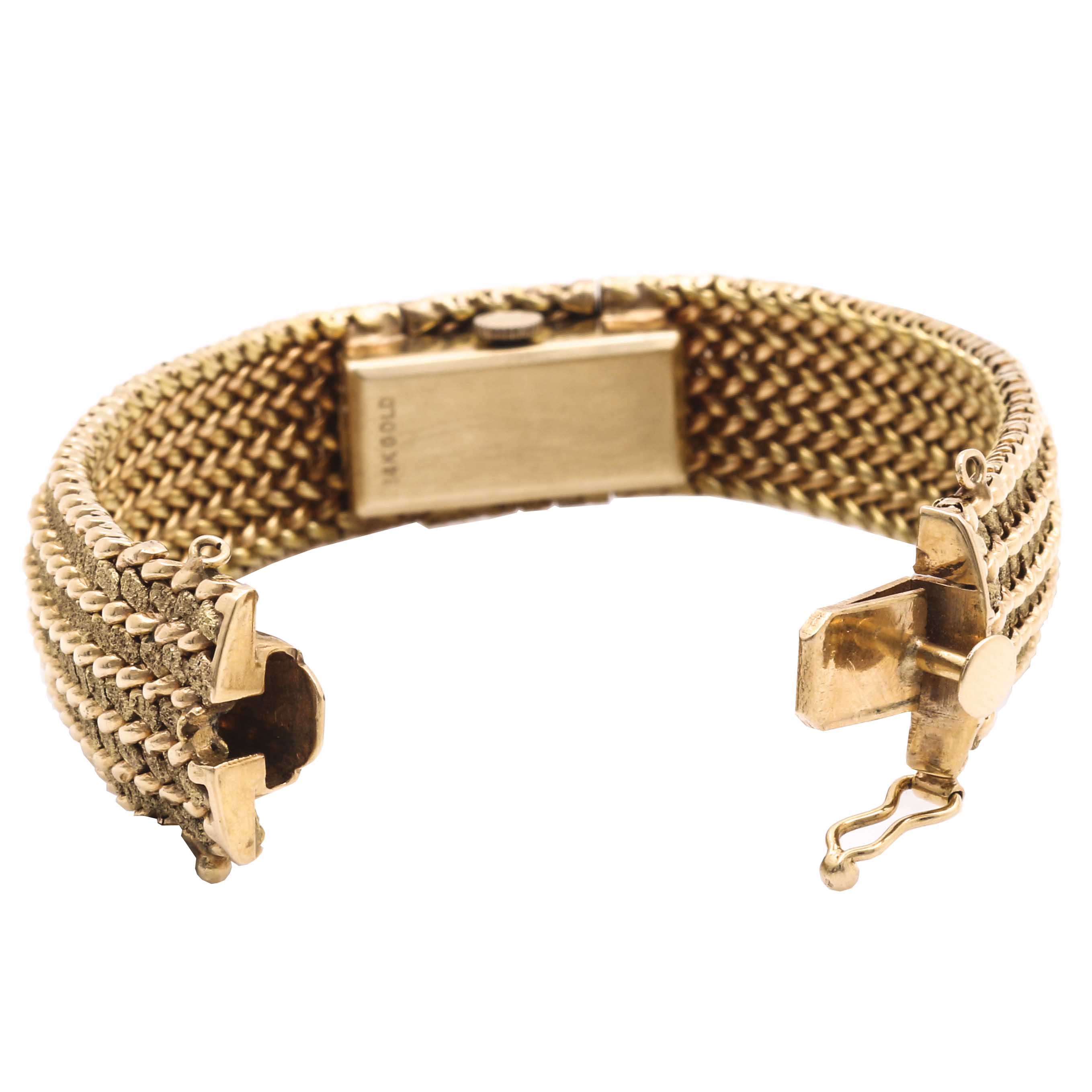 Eloga 14K Yellow Gold Bracelet With Covered Watch