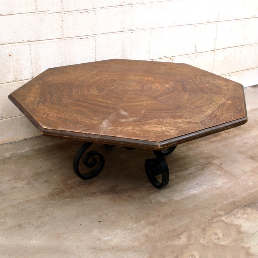 Mixed Wood Octagonal Table