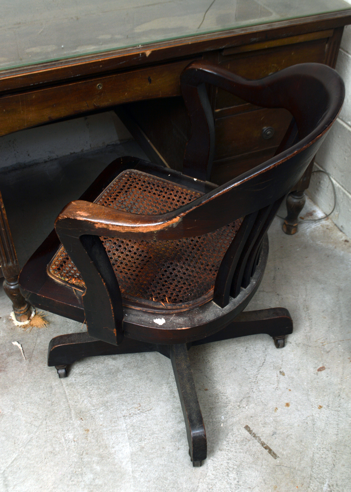 Vintage Walnut Desk by Indiana Desk Company