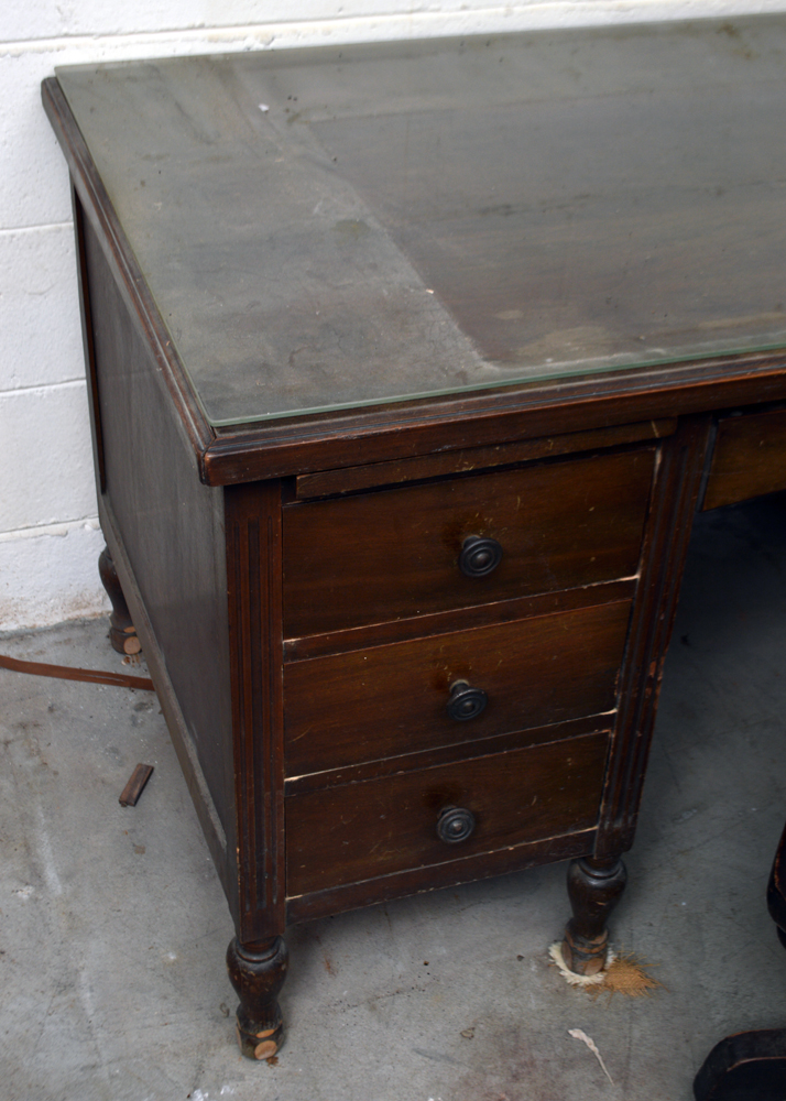 Vintage Walnut Desk by Indiana Desk Company