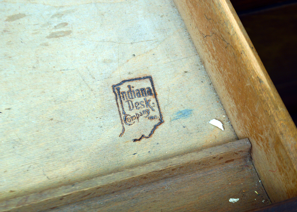 Vintage Walnut Desk by Indiana Desk Company