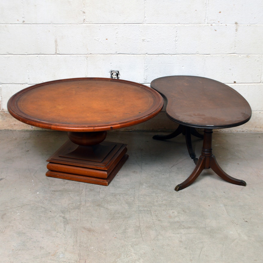 Vintage Leather Top Tables