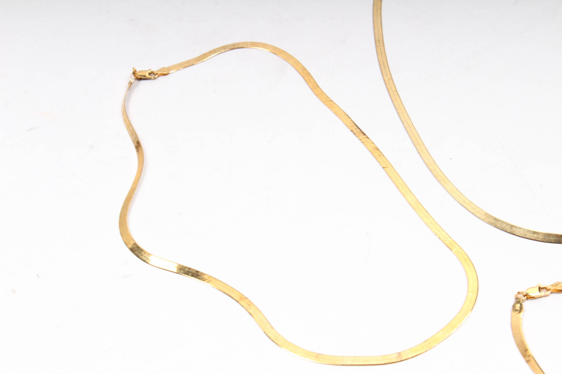 Gold Plated Sterling Silver Herringbone Jewelry