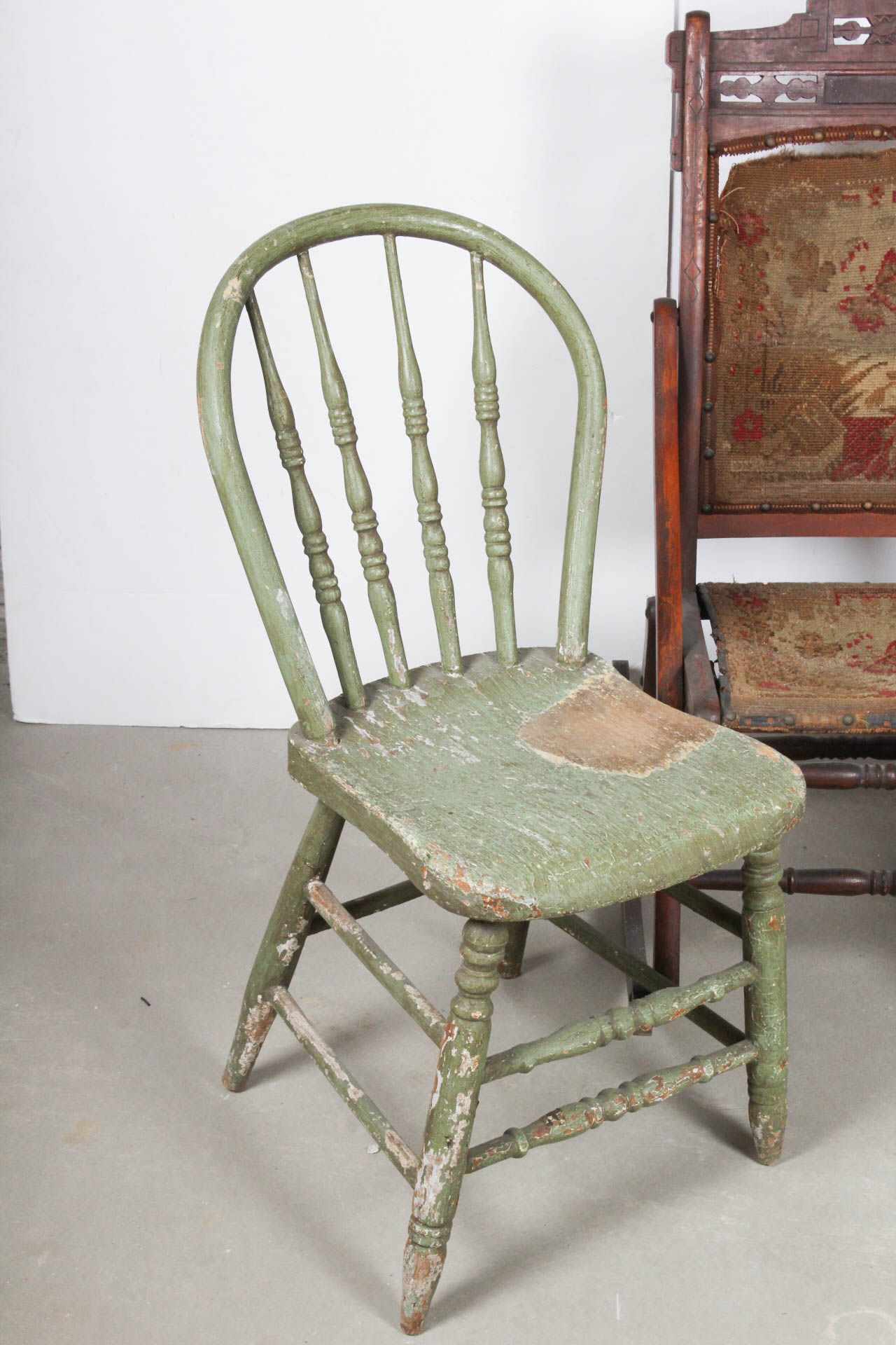 Antique Eastlake Rocking Chair with Matching Windsor Style Chairs