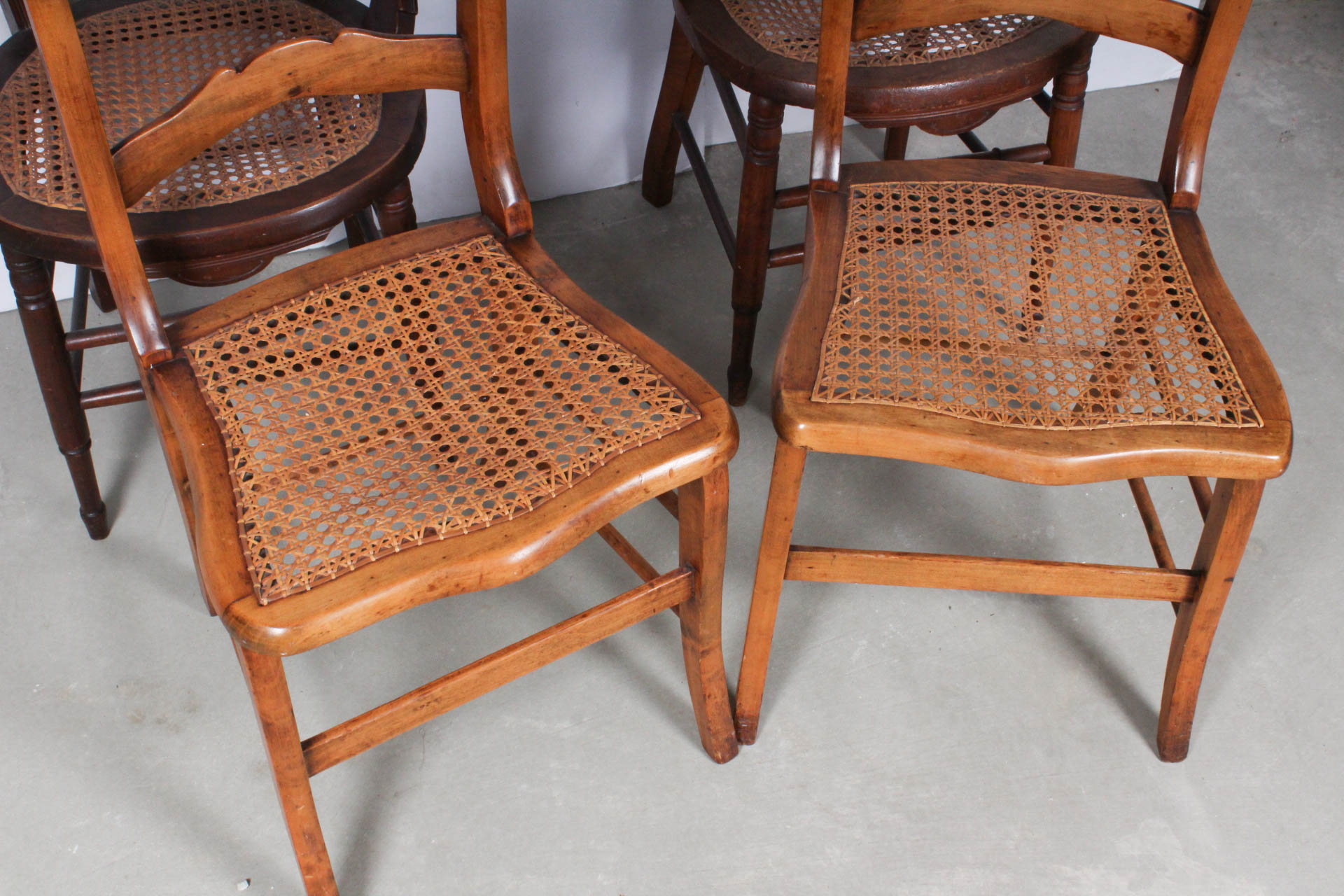 Vintage Cane Seated Chairs
