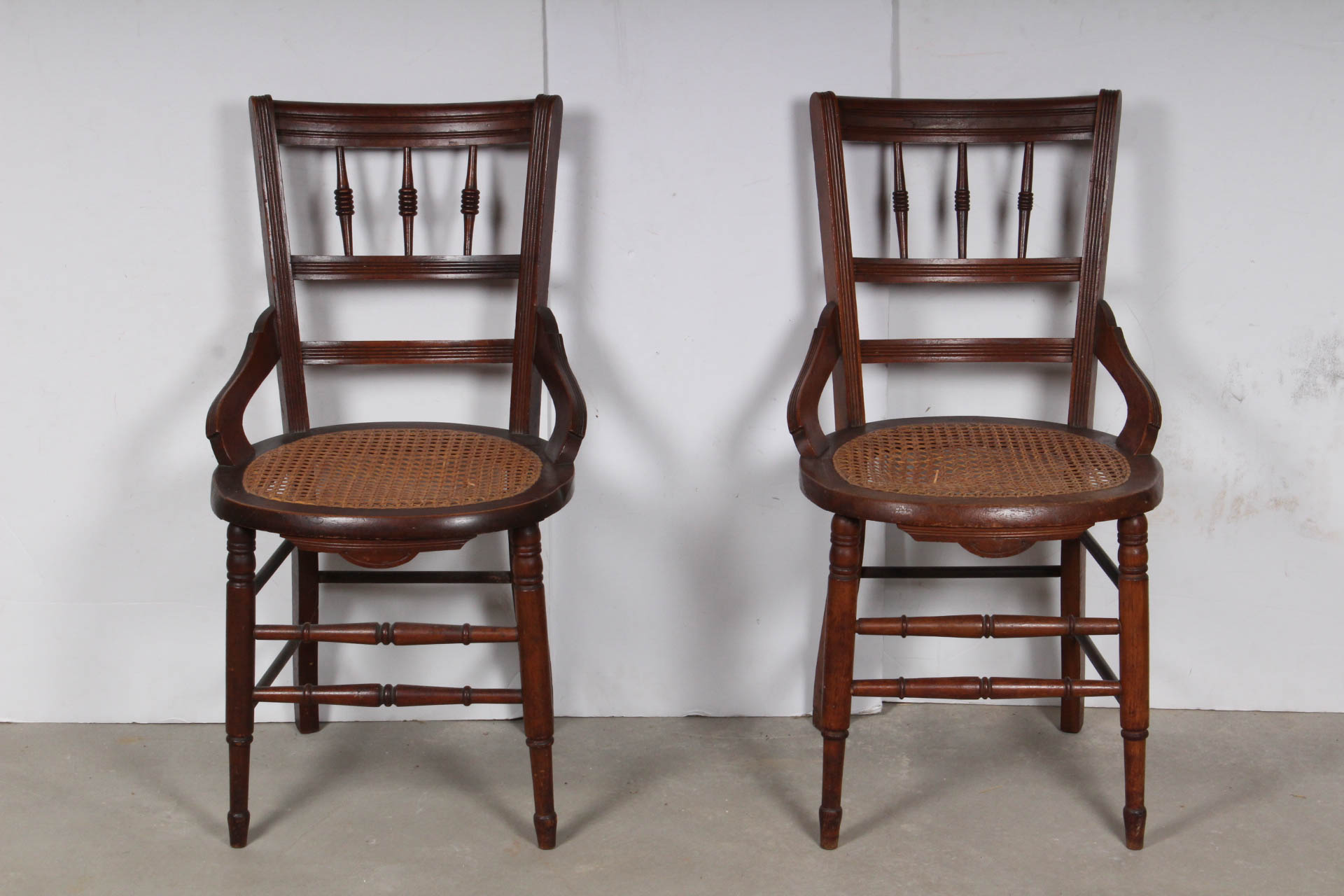 Vintage Cane Seated Chairs