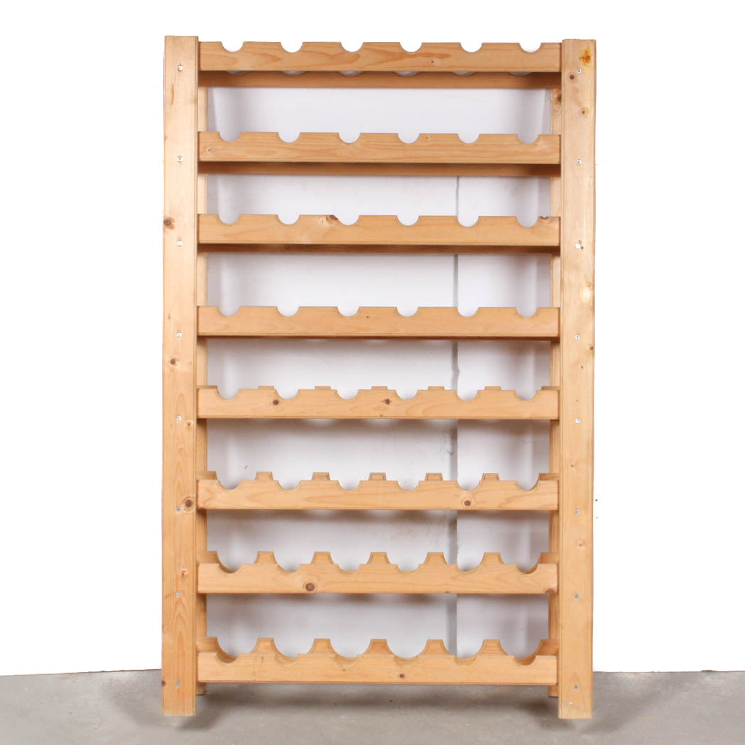 Forty-Eight Bottle Pine Wine Rack