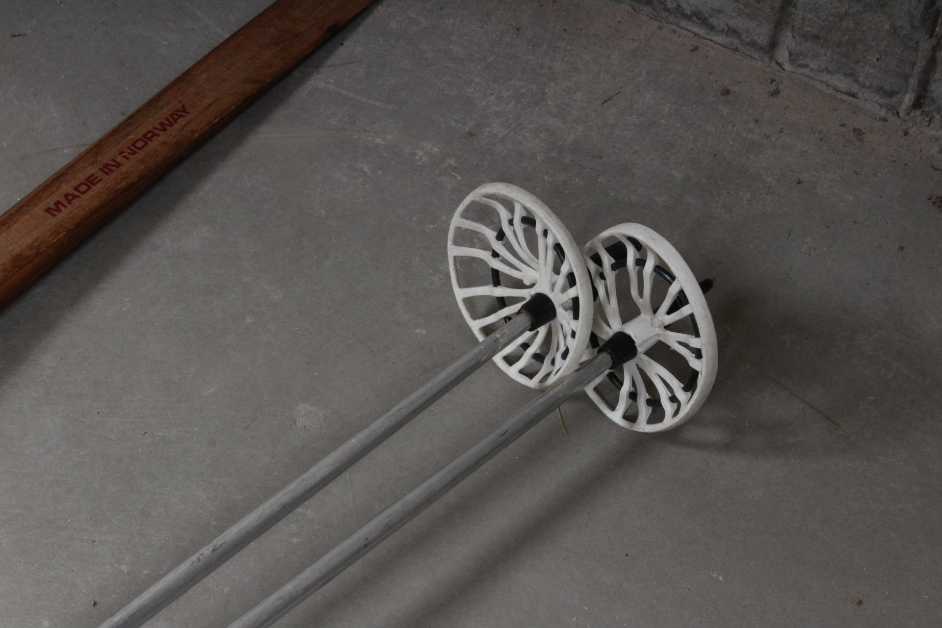 Vintage Norwegian Made Skilom Skis with Exel Ski Poles