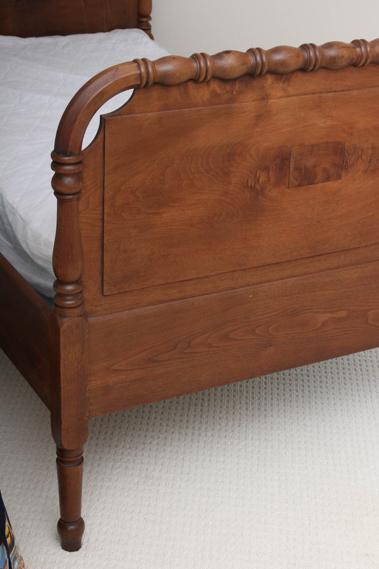 Circa 1920s Solid Wood Super Single Size Bed