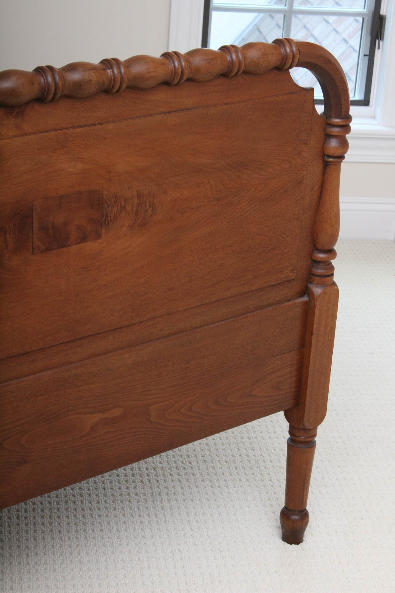 Circa 1920s Solid Wood Super Single Size Bed