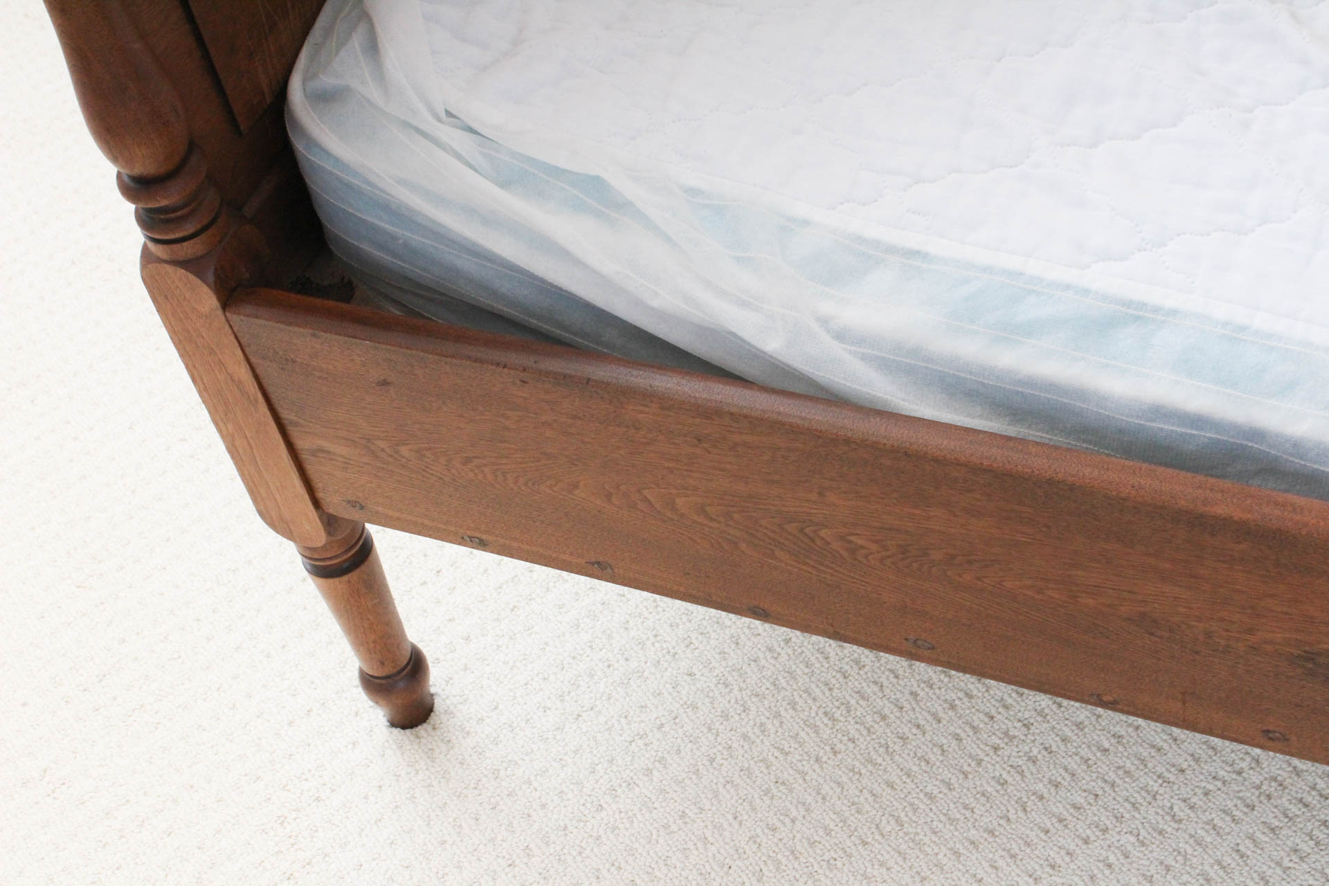 Circa 1920s Solid Wood Super Single Size Bed