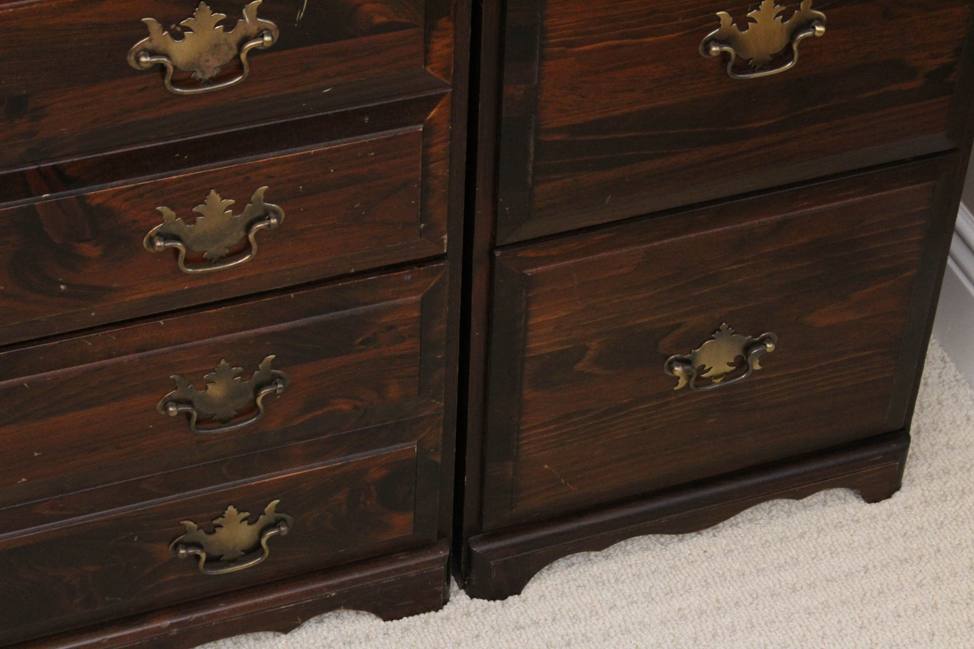 Pair of Pine Wood Filing Cabinets by Yeild House