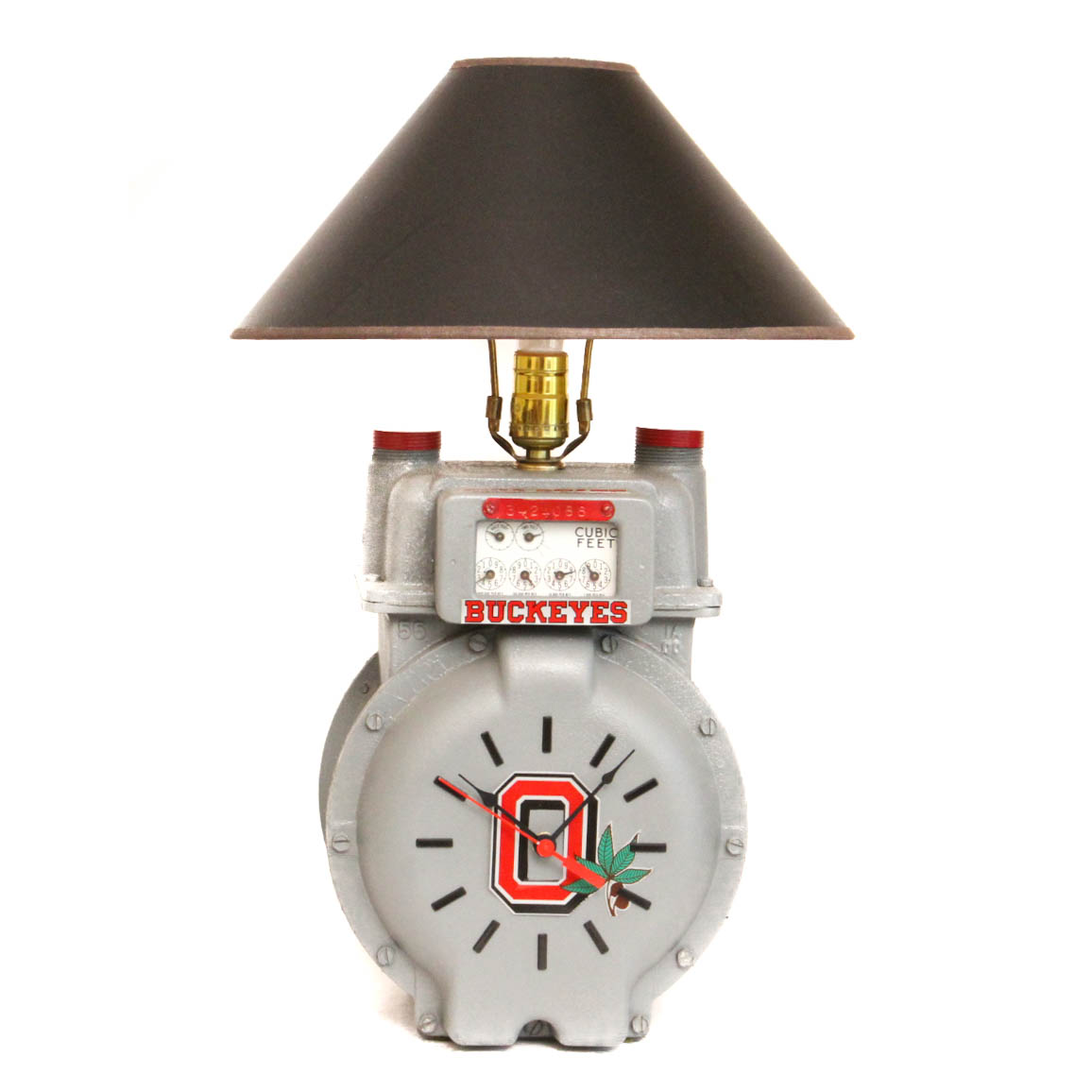 Ohio State Themed Gas Meter Lamp