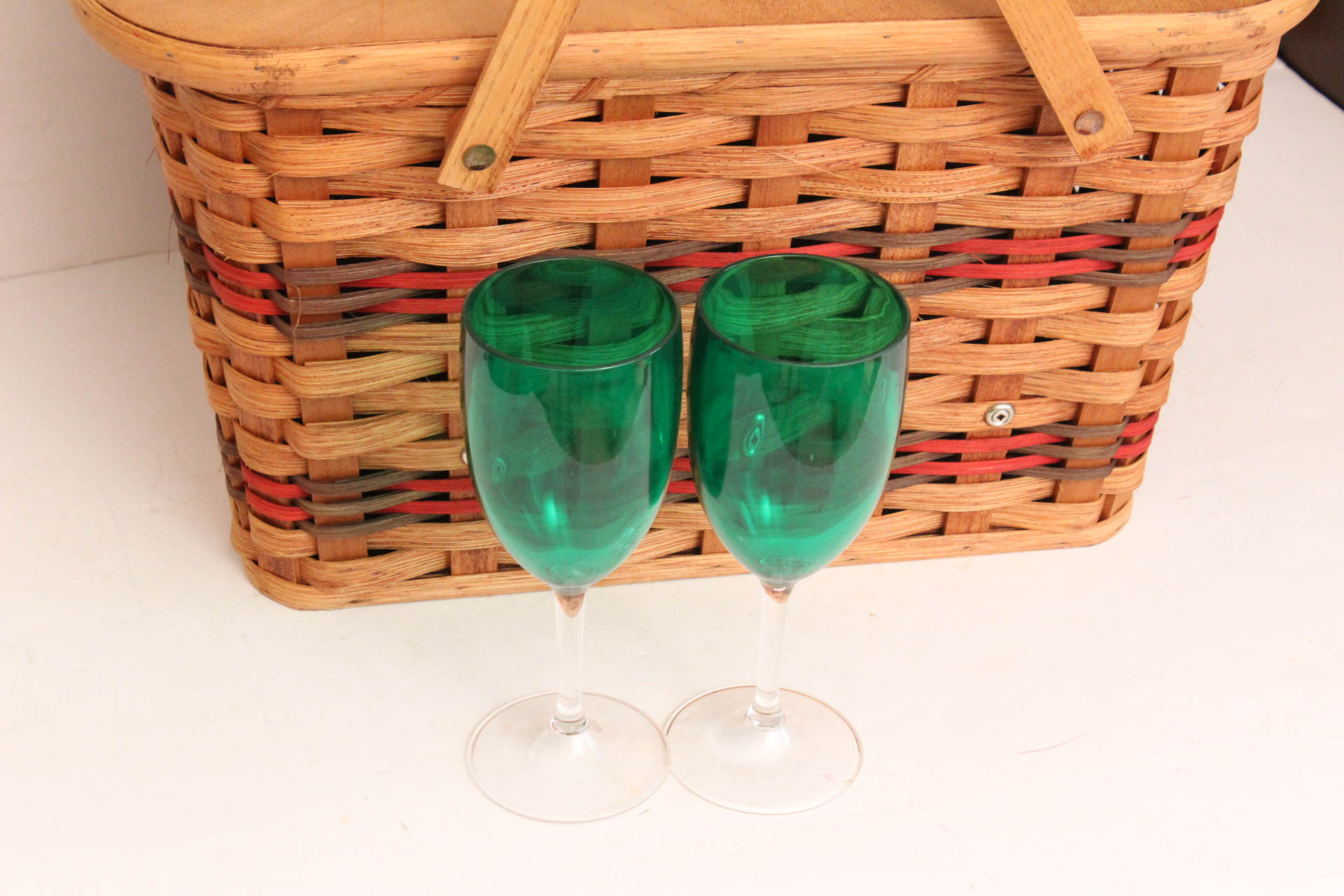 Hand Crafted Bentwood Picnic Basket