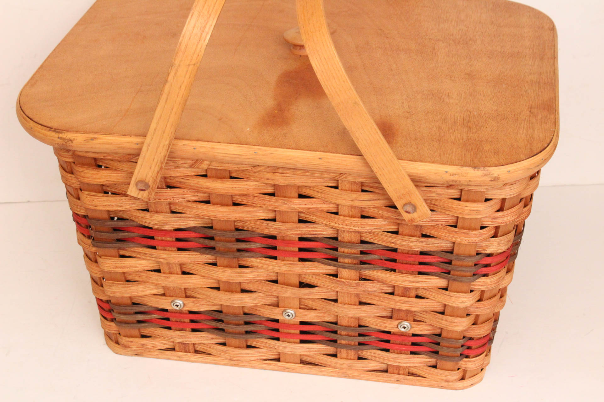 Hand Crafted Bentwood Picnic Basket