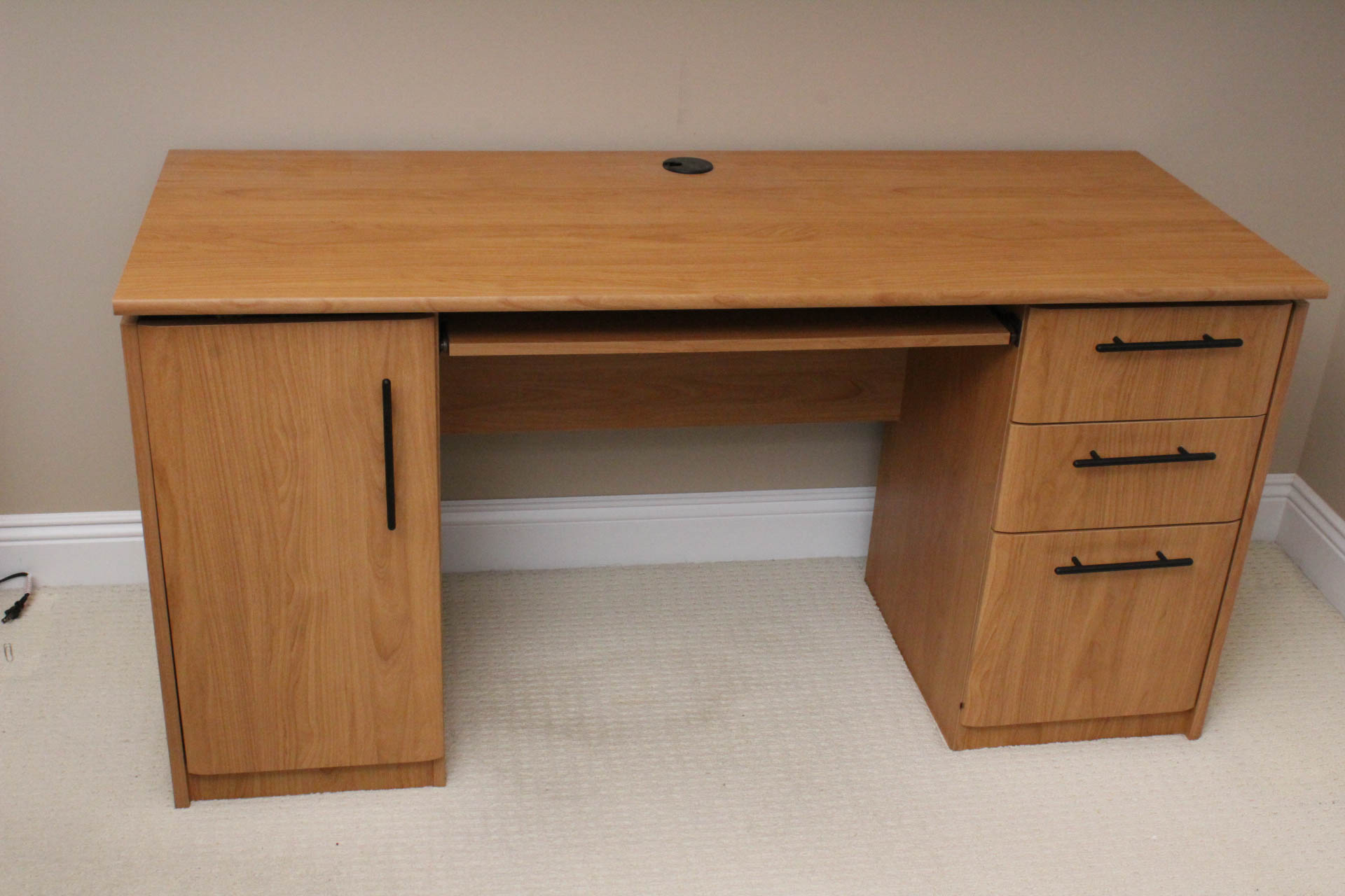 Engineered Wood Office Desk with Office Accessories