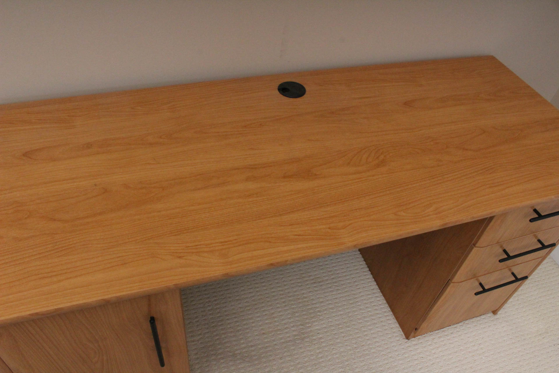 Engineered Wood Office Desk with Office Accessories