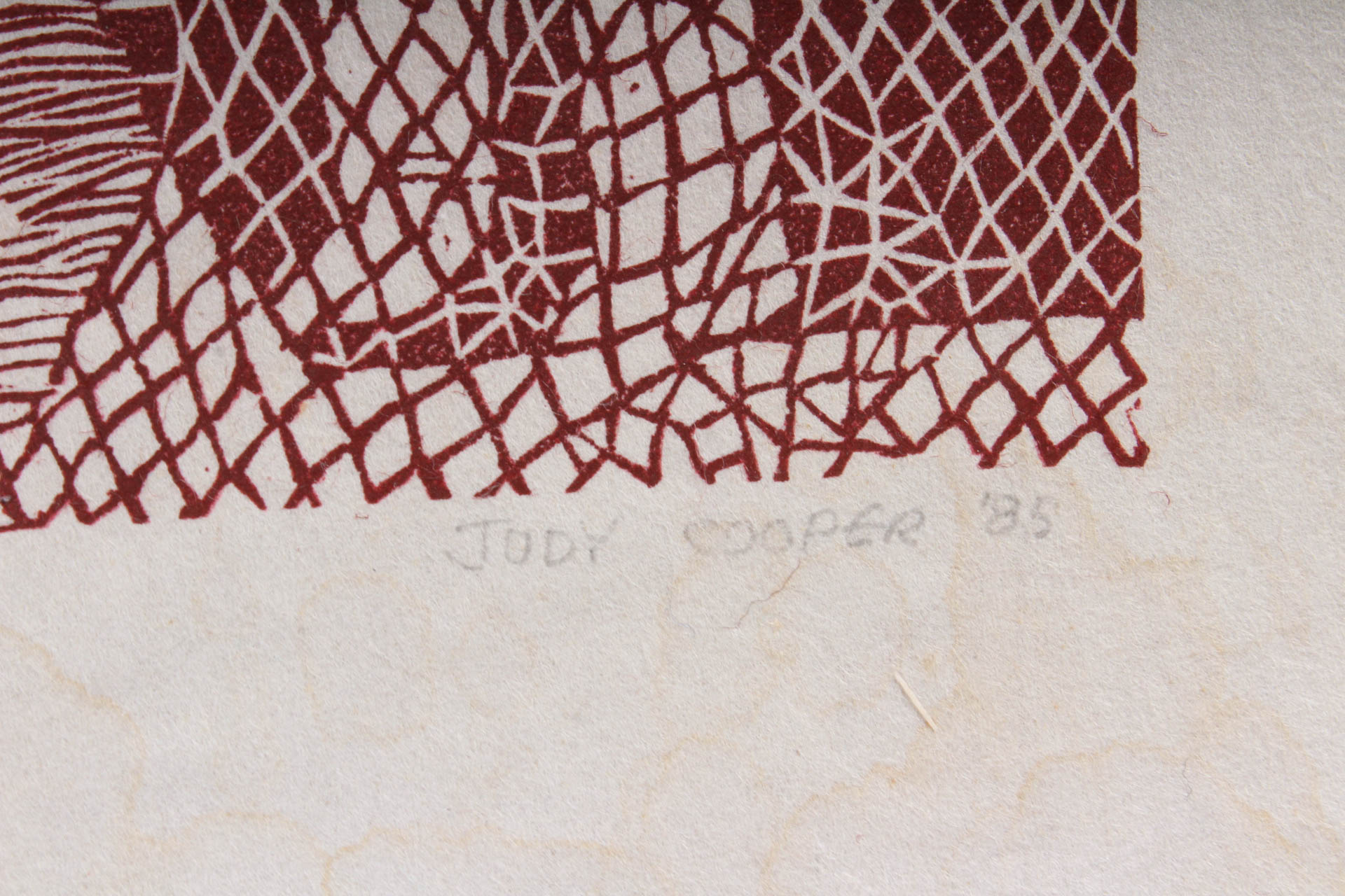 Pair of Judy Cooper Limited Edition Linocut Prints