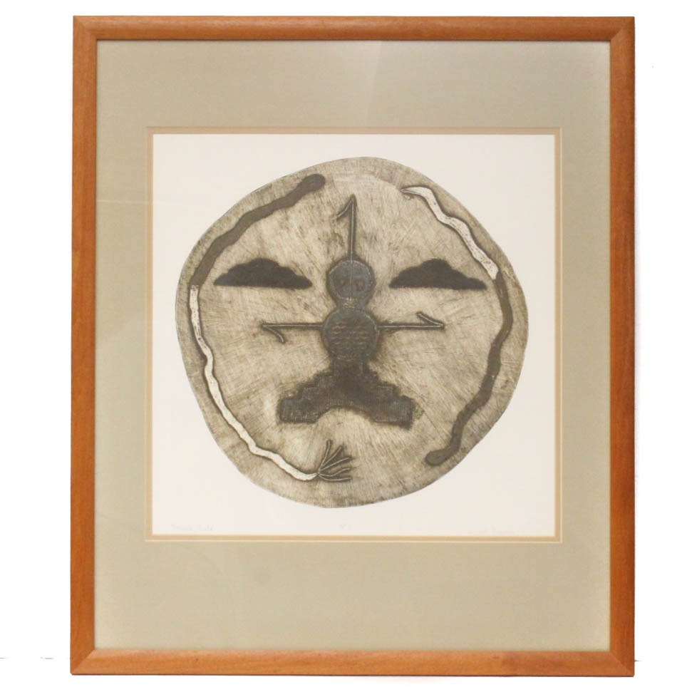 Joseph Concha Artist Proof Collagraph "Mother's Shield"