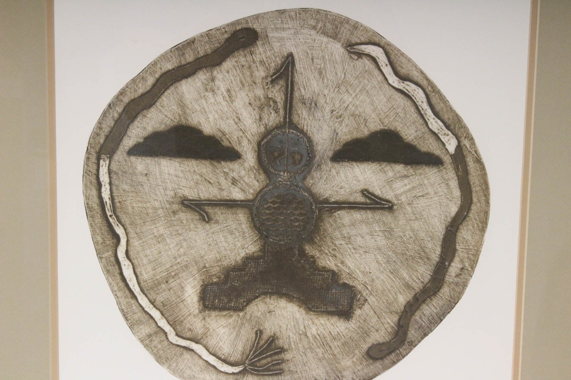 Joseph Concha Artist Proof Collagraph "Mother's Shield"