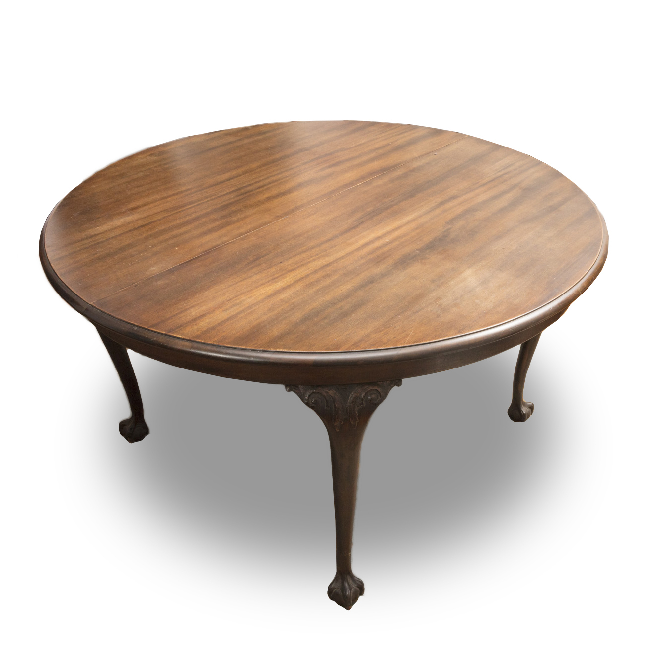 Chippendale Style Mahogany Round Extension Dining Table