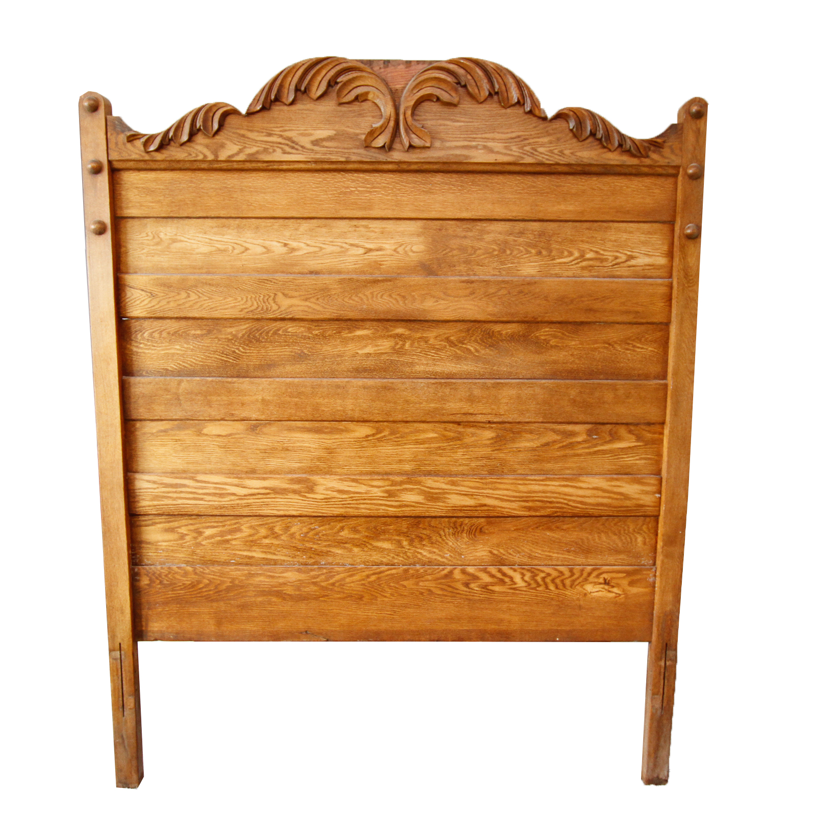 Antique Victorian Style Oak Headboard