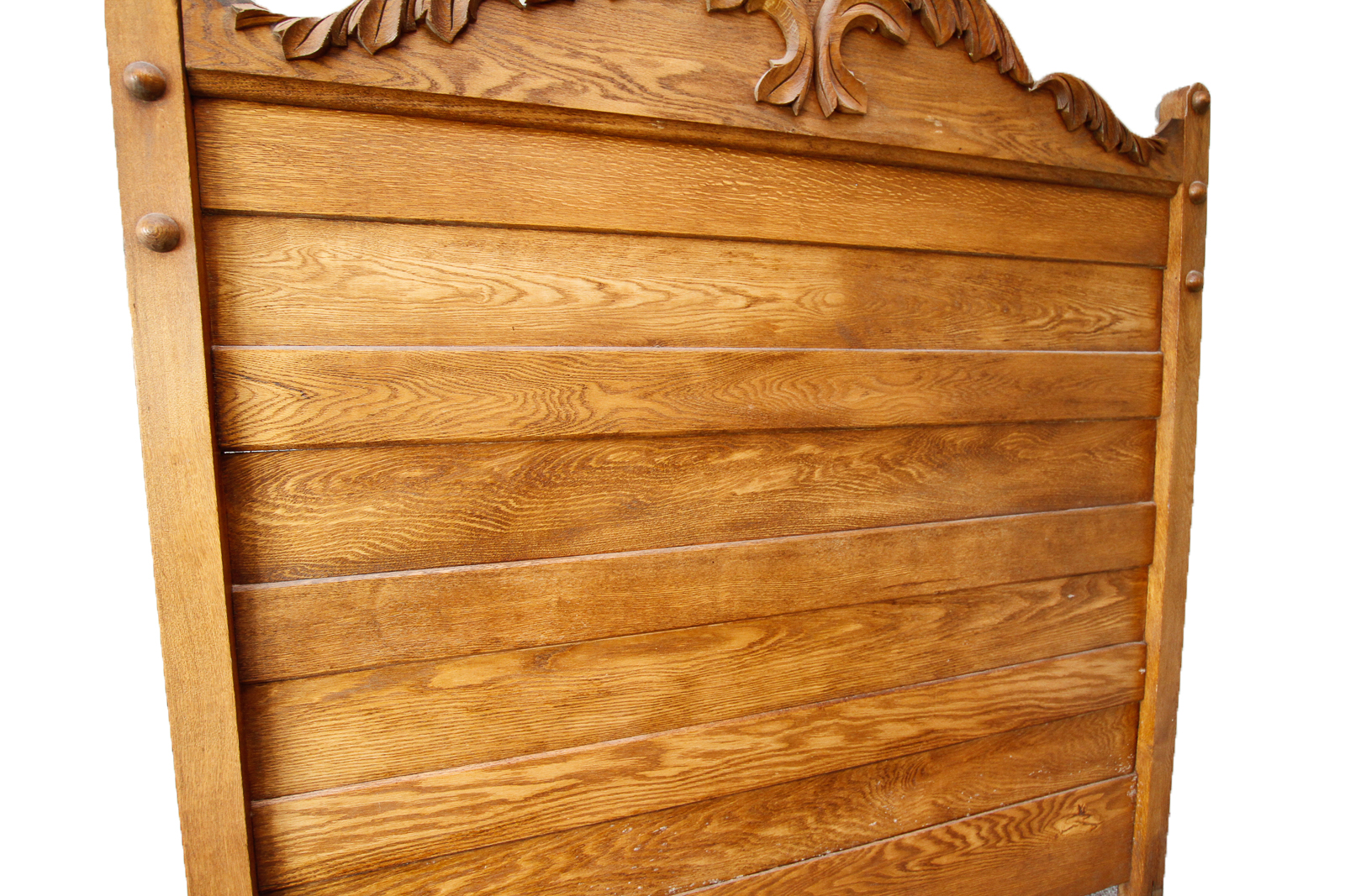 Antique Victorian Style Oak Headboard