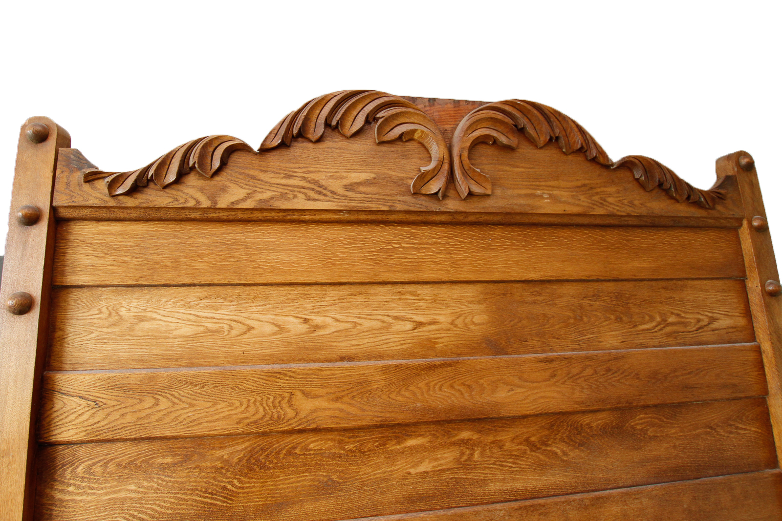 Antique Victorian Style Oak Headboard