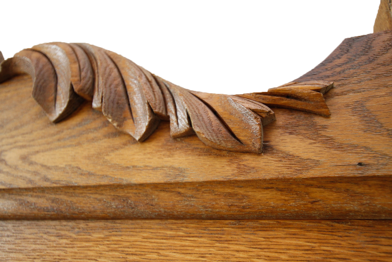 Antique Victorian Style Oak Headboard