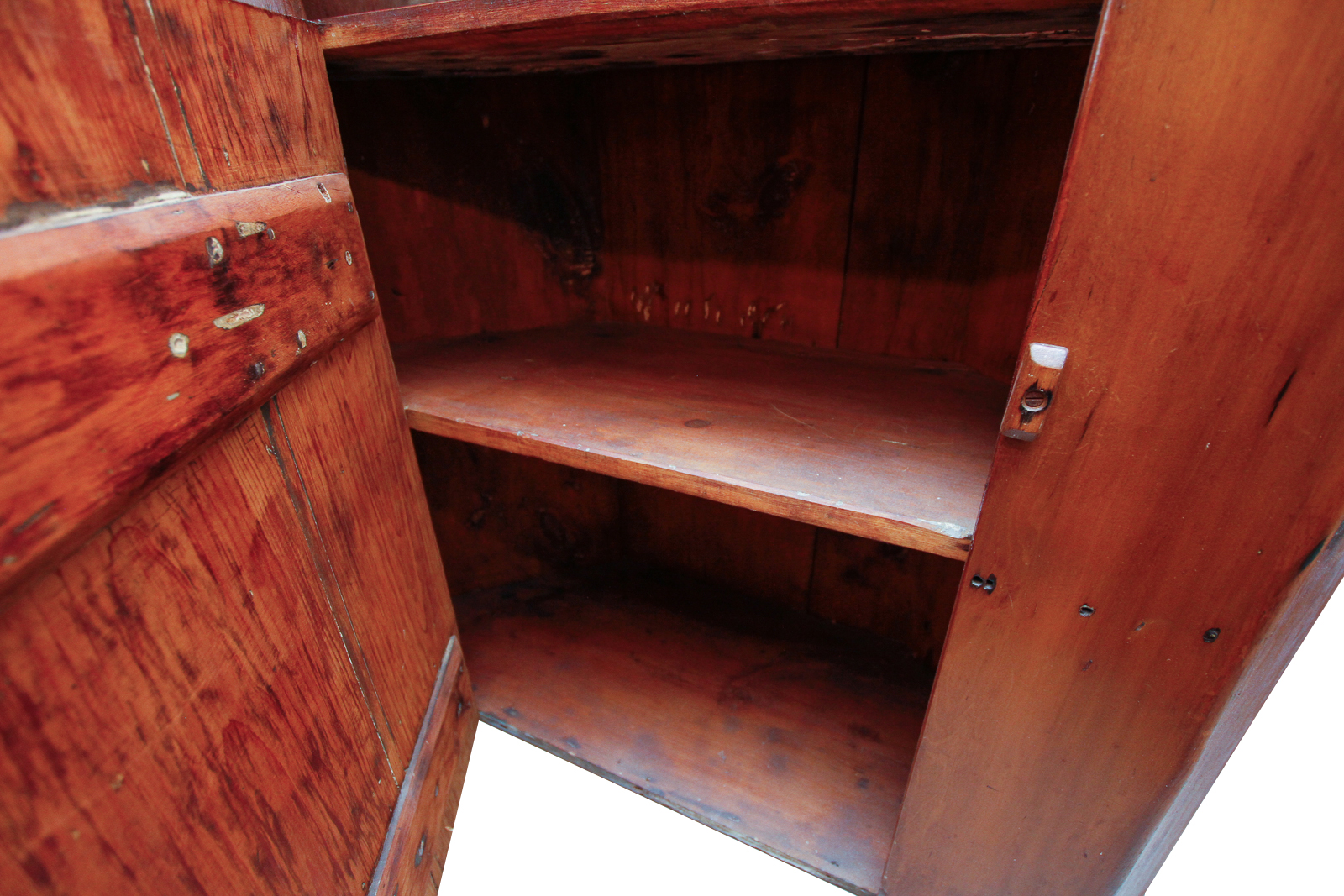 Antique  Southern Poplar Corner Cabinet