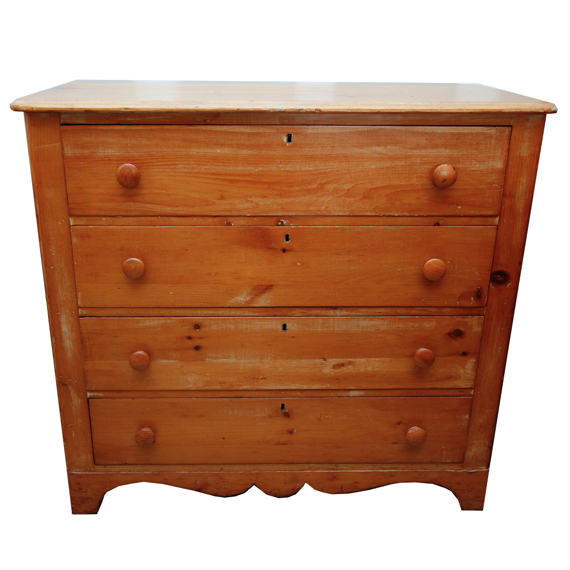 Antique Colonial Pine Chest of Drawers