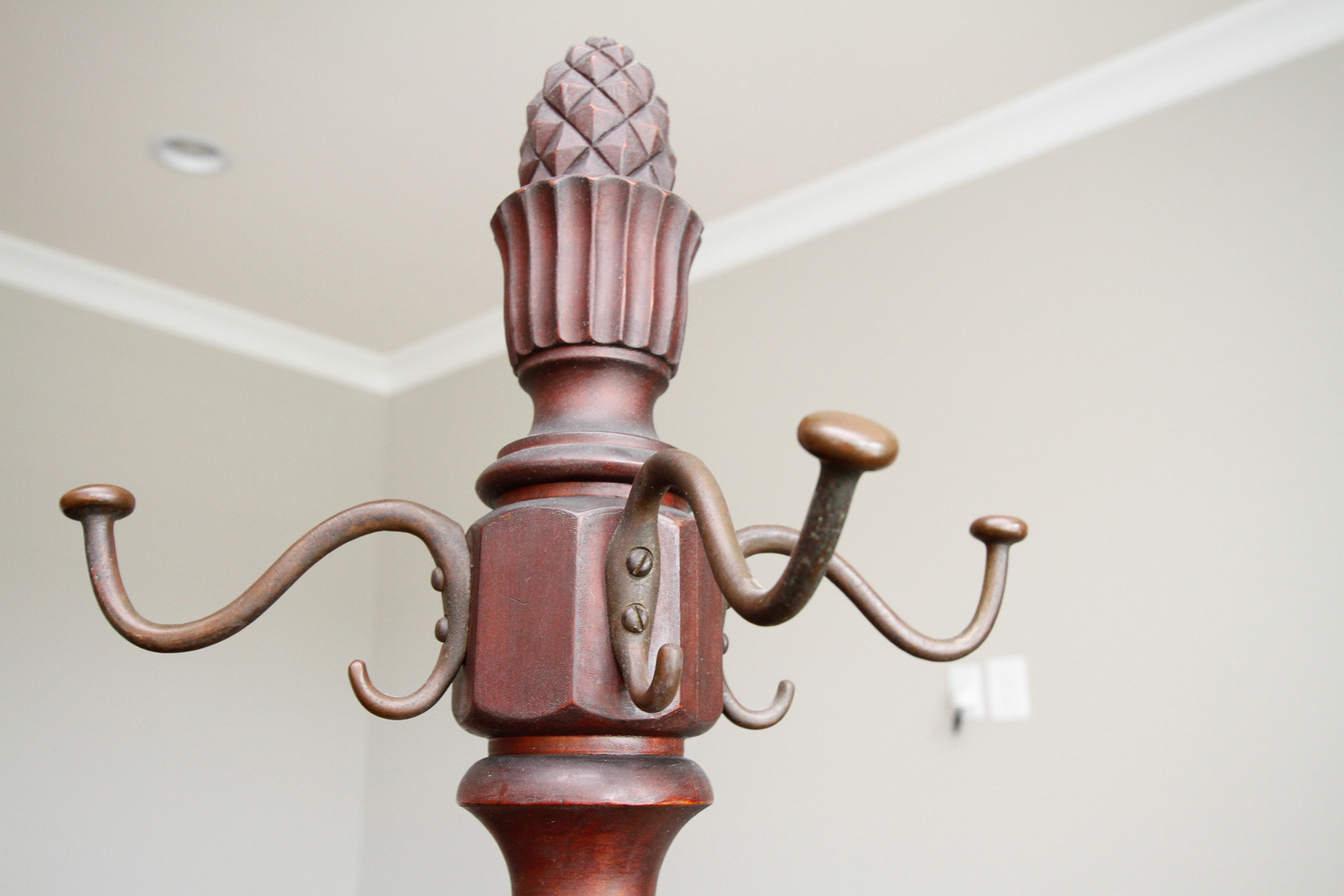 Vintage Cherry Pedestal Coat Rack