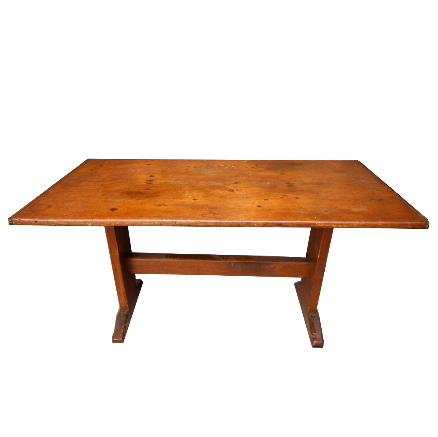 Antique Pine Trestle Dining Table
